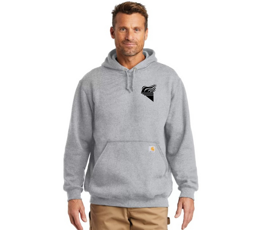 Carhartt Midweight Hooded Sweatshirt Grey Black Torch Pocket