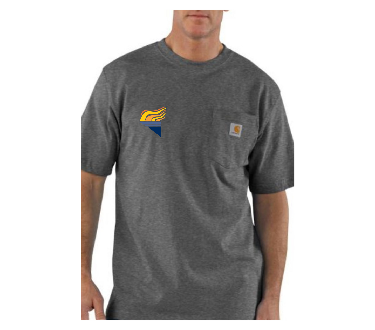 Carhartt Workwear Pocket Short Sleeve T-Shirt Carbon Torch Full Color