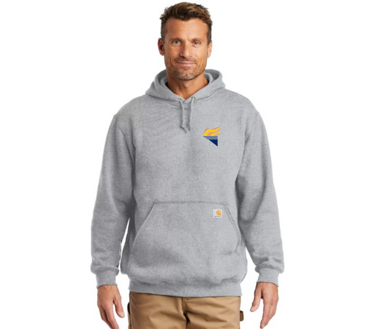 Carhartt Midweight Hooded Sweatshirt Grey Full Color Torch Pocket