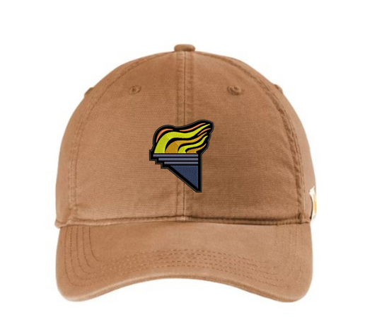 Carhartt Cotton Canvas Cap Brown Center Embroidered Patch