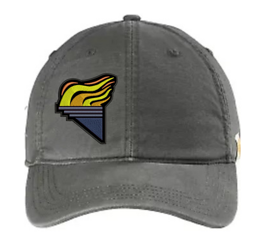 Carhartt Cotton Canvas Cap Gravel Off Center Embroidered Patch