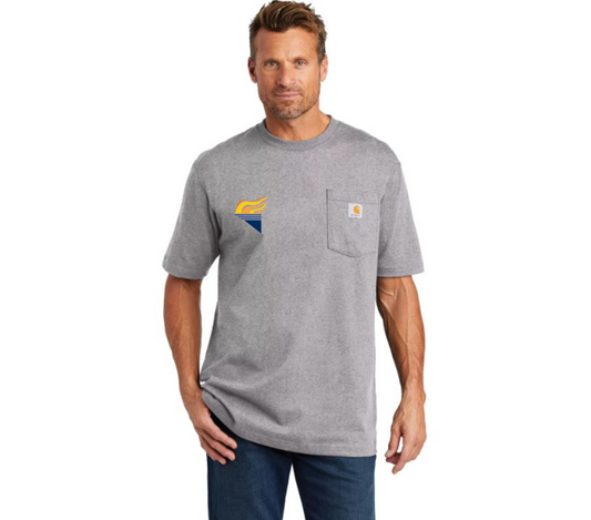 Carhartt Workwear Pocket Short Sleeve T-Shirt Heather Grey Torch Full Color