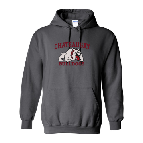 Chateaugay Bulldogs Large Logo Gildan Unisex Heavy Blend™ Hooded Sweatshirt