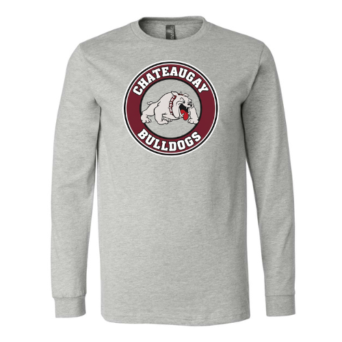 Chateaugay Bulldogs Round Large Logo Bella + Canvas Unisex Jersey Long-Sleeve