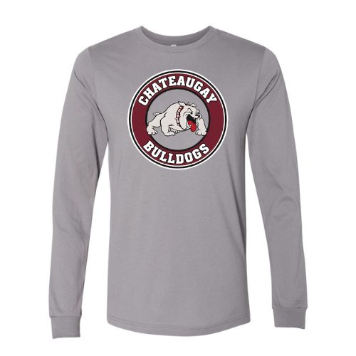 Chateaugay Bulldogs Round Large Logo Bella + Canvas Unisex Jersey Long-Sleeve