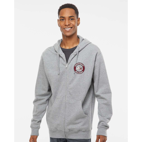 Chateaugay Bulldogs Round Logo Independent Trading Co. Unisex Midweight Full-Zip Hooded Sweatshirt