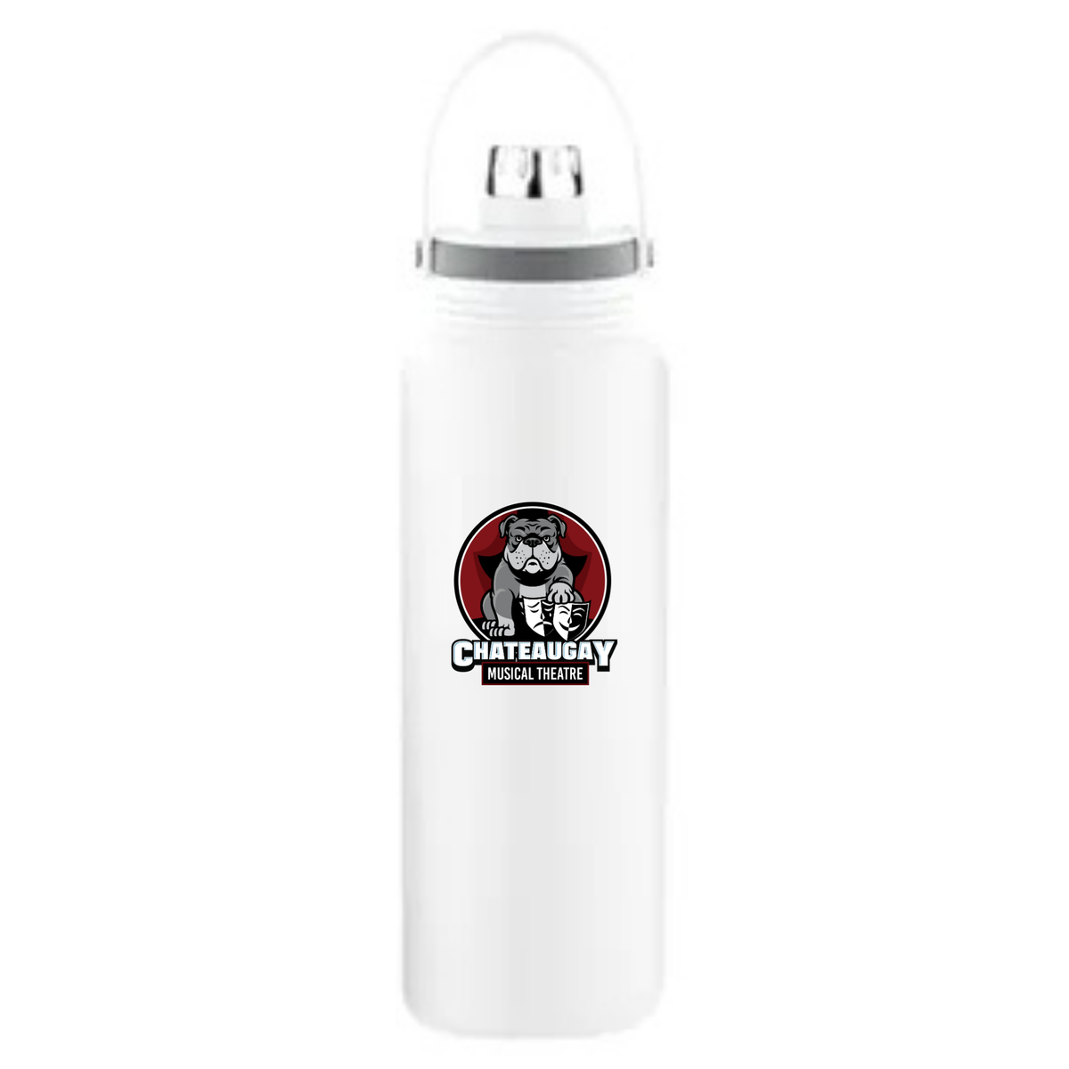 40oz Water Bottle Custom With Chateaugay Musical Theatre Logo