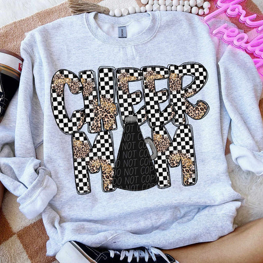 Cheer Mom Gildan Unisex Heavy Blend™ Crewneck Sweatshirt Sport Grey