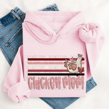 Chicken Mom Gildan Adult Heavy Blend™ 50/50 Hooded Sweatshirt Light Pink