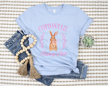 Cottontail Bunny Club Bella + Canvas Unisex Jersey T-Shirt Light Blue