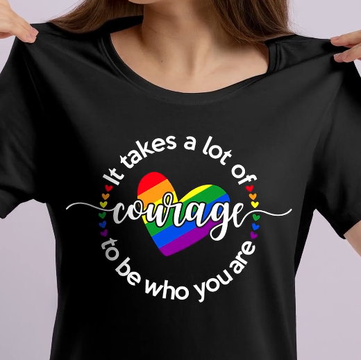It Takes A Lot Of Courage Gildan Softstyle® T-Shirt Black