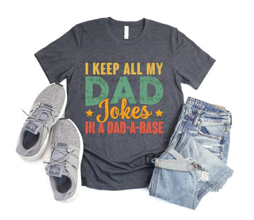I Keep All My Jokes In A Dad-A-Base Gildan Softstyle® T-Shirt Graphite