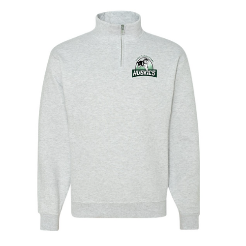 Pocket Design Davis Logo Jerzees NuBlend ® 1/4-Zip Cadet Collar Sweatshirt Ash