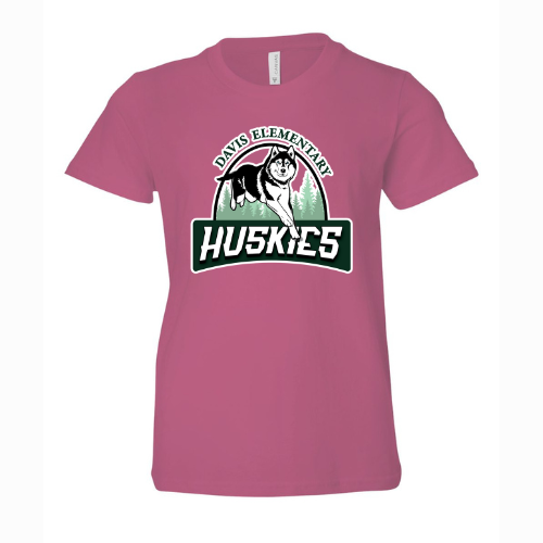 Davis Elementary Large Logo Bella + Canvas Unisex Jersey Berry