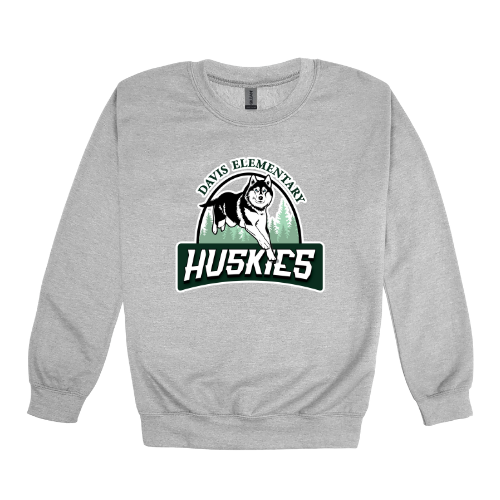 Davis Elementary Large Logo Gildan Heavy Blend™ 50/50 Fleece Crew Sport