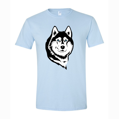 Husky Head Logo Gildan Softstyle® T-Shirt Light Blue