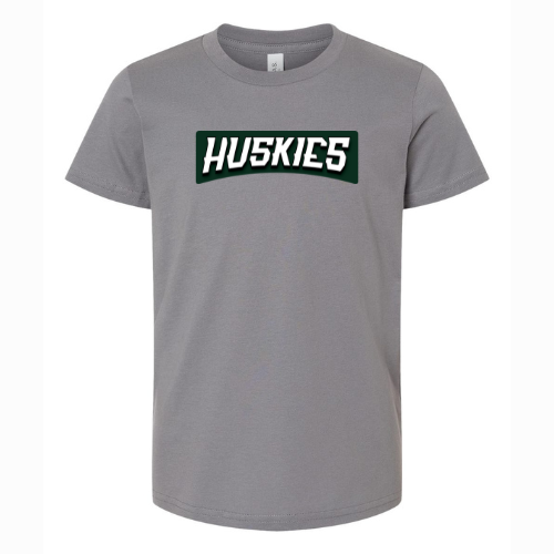 Huskies Word Logo Bella + Canvas Unisex Jersey Storm