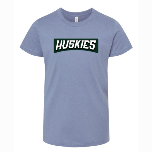 Huskies Word Logo Bella + Canvas Unisex Jersey Lavendar Blue