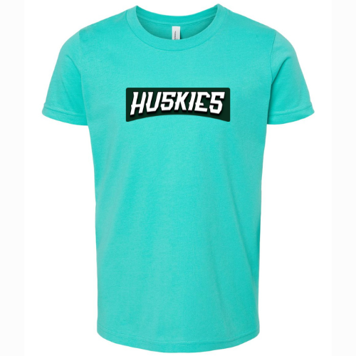 Huskies Word Logo Bella + Canvas Unisex Jersey Teal