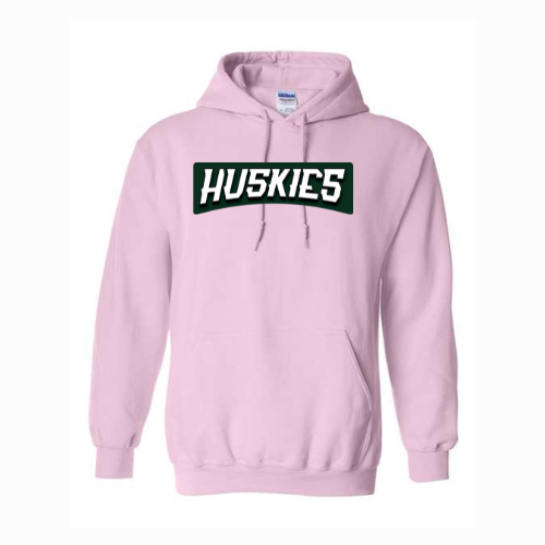 Huskie Word Logo Unisex Heavy Blend™ Hooded Sweatshirt Light Pink