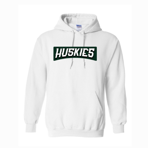 Huskies Word Logo Unisex Heavy Blend™ Hooded Sweatshirt White
