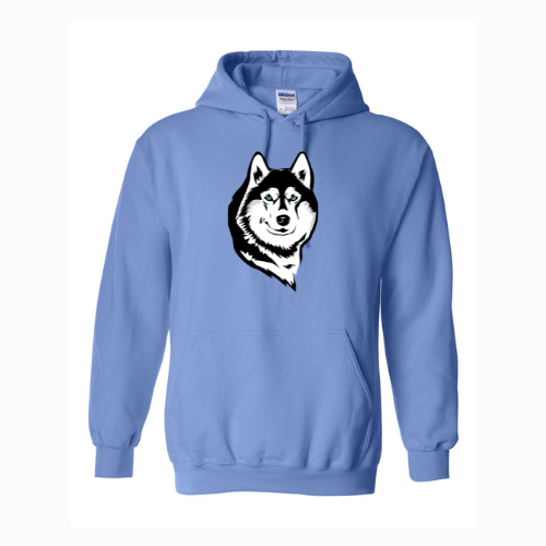 Husky Head Logo Unisex Heavy Blend™ Hooded Sweatshirt Carolina Blue