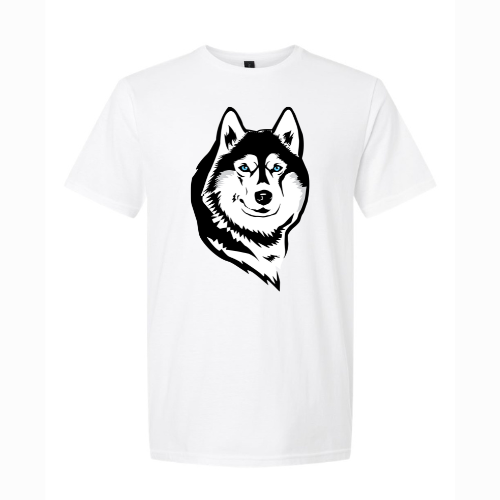 Husky Head Logo Gildan Softstyle® T-Shirt White
