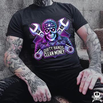 Dirty Money Clean Hands Neon Gildan Softstyle® T-Shirt Black