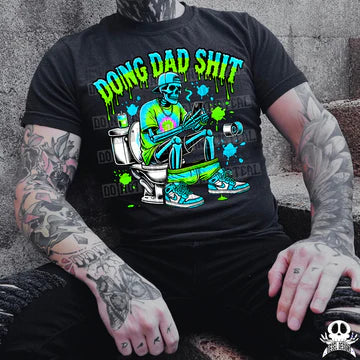 Doing Dad Shit Neon Gildan Softstyle® T-Shirt Black