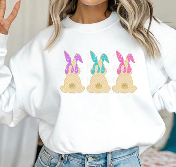 Easter Bunny Drip Gildan Unisex Heavy Blend™ Crewneck Sweatshirt White