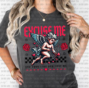 Excuse Me You Look Like You Love Me Gildan Softstyle® T-Shirt Dark Heather Grey