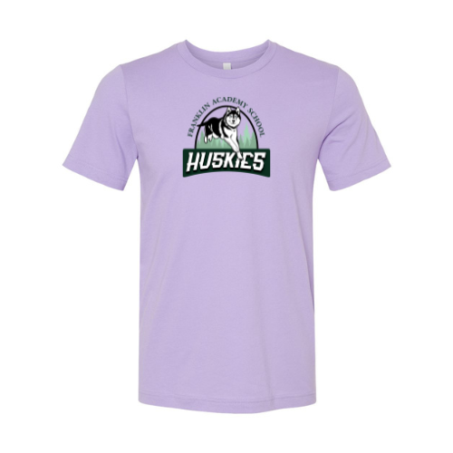 Franklin Academy Large Logo Bella + Canvas Unisex Jersey Dark Lavendar