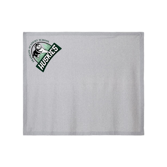 50"X60" Heavy Blend Fleece Stadium Blanket Sport Grey With Franklin Academy Logo