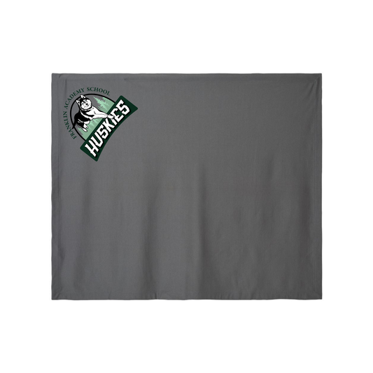 50"X60" Heavy Blend Fleece Stadium Blanket Charcoal With Franklin Academy Logo