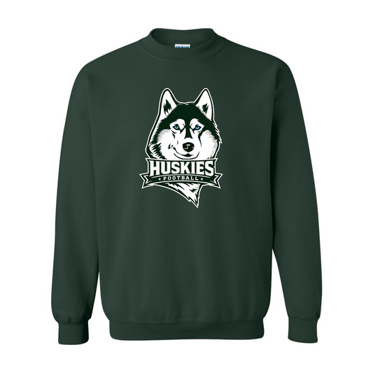 Huskies Football Gildan Heavy Blend™ 50/50 Fleece Crew Forest