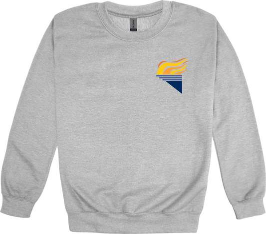 Gildan Heavy Blend Fleece Crewneck Sport Grey Full Color Torch Pocket