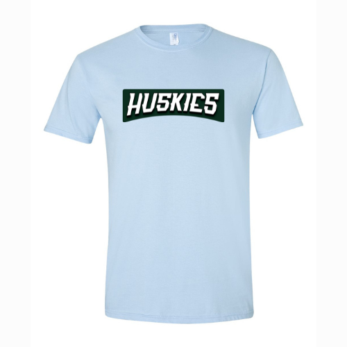 Huskies Word Logo Gildan Softstyle® T-Shirt Light Blue