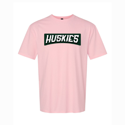 Huskies Word Logo Gildan Softstyle® T-Shirt Light Pink