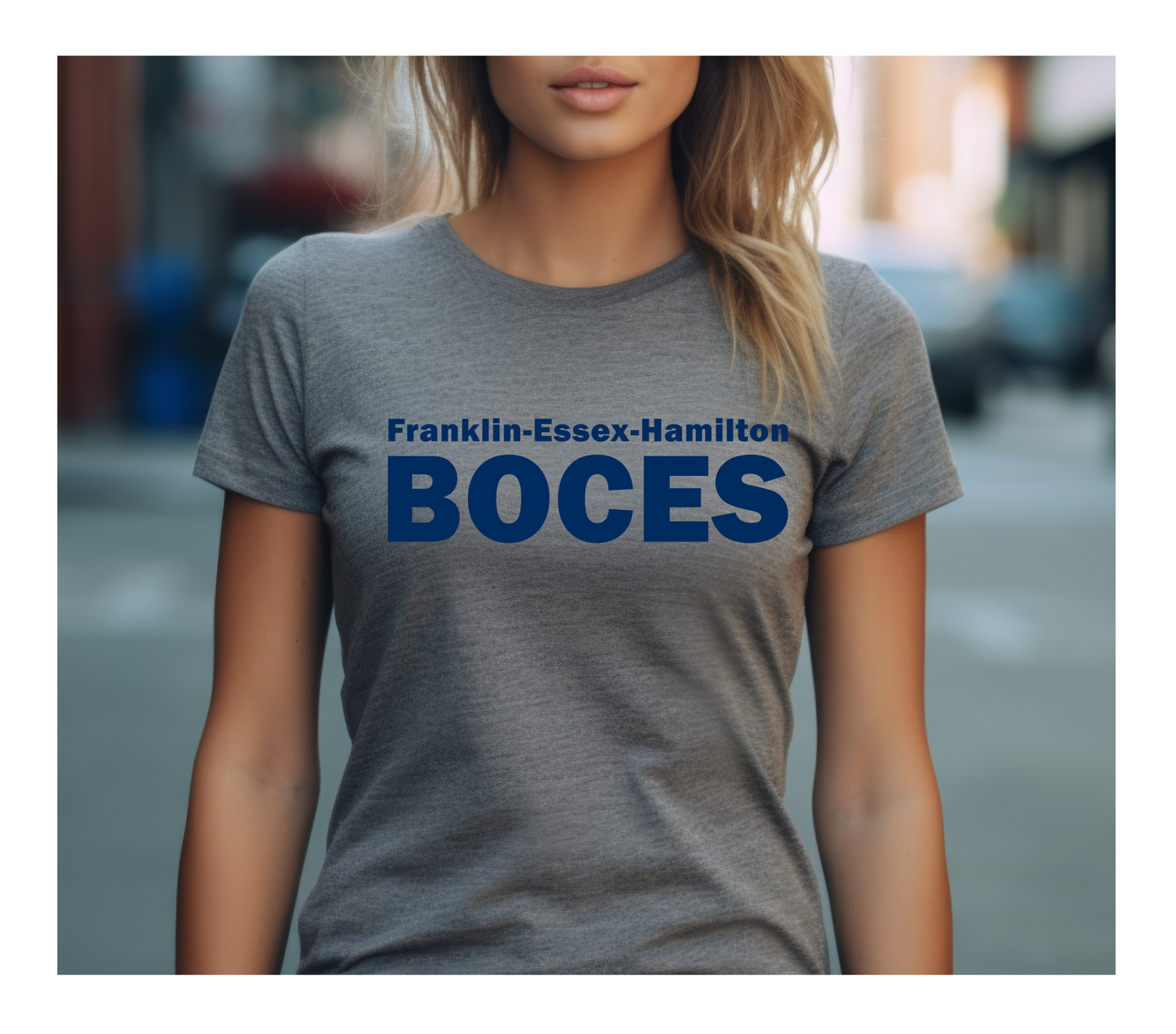 Gildan Softstyle® T-Shirt Graphite Heather FEH BOCES Blue