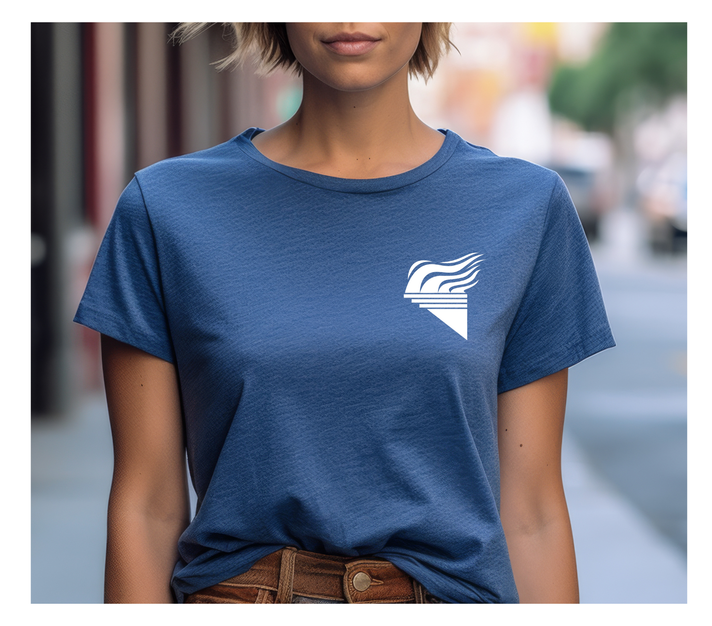 Gildan Softstyle® T-Shirt Graphite Heather Indigo White Torch Pocket