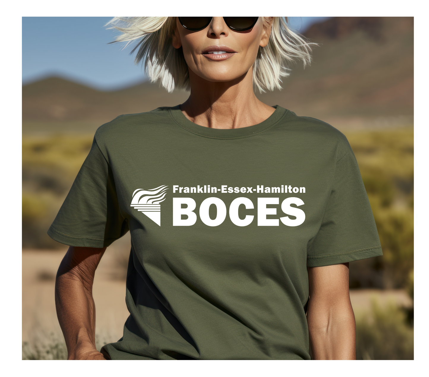 Gildan Softstyle® T-Shirt Military FEH BOCES With Torch White