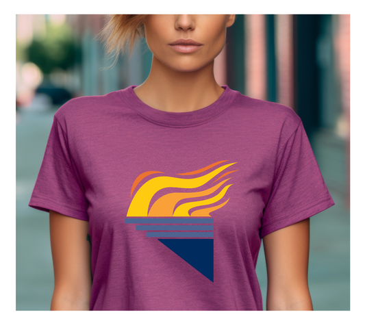 Gildan Softstyle® T-Shirt Heather Orchid Full Color Torch Large