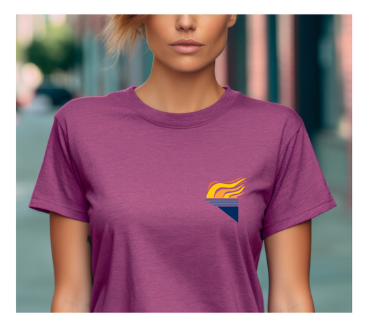 Gildan Softstyle® T-Shirt Heather Orchid Full Color Torch Pocket