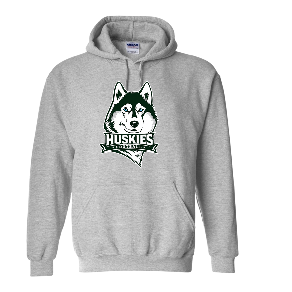 Huskie Football Gildan Unisex Heavy Blend™ Hooded Sweatshirt Sport Grey