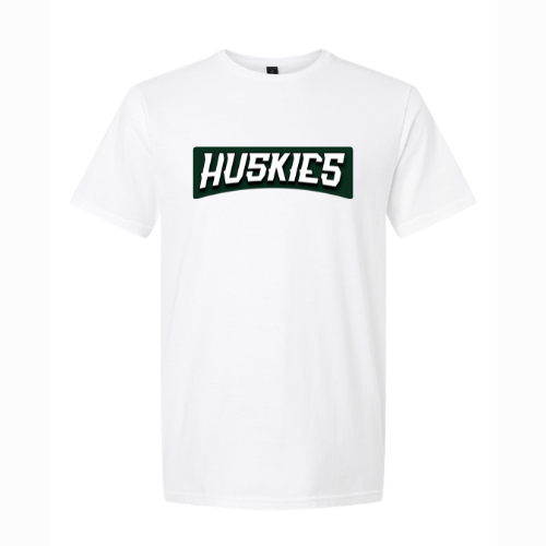 Huskies Word Logo Gildan Softstyle® T-Shirt White