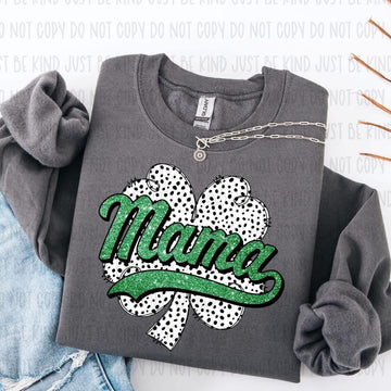 Glitter Mama Dotted Shamrock Gildan Unisex Heavy Blend™ Crewneck Sweatshirt Charcoal