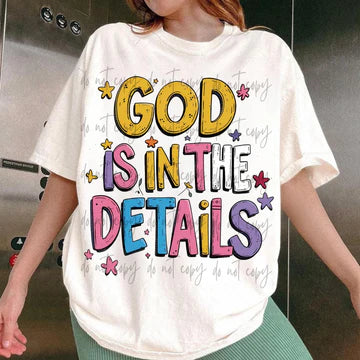God Is In The Details Comfort Colors Adult Heavyweight T-Shirt Ivory