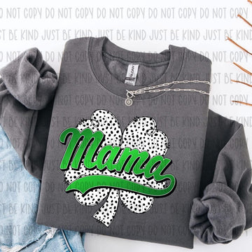 Green Mama Dotted Shamrock Gildan Unisex Heavy Blend™ Crewneck Sweatshirt Charcoal