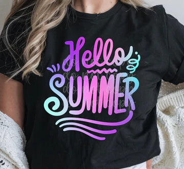 Hello Summer Gildan Softstyle® T-Shirt Black