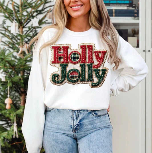 Holly Jolly Gildan Unisex Heavy Blend™ Crewneck Sweatshirt White